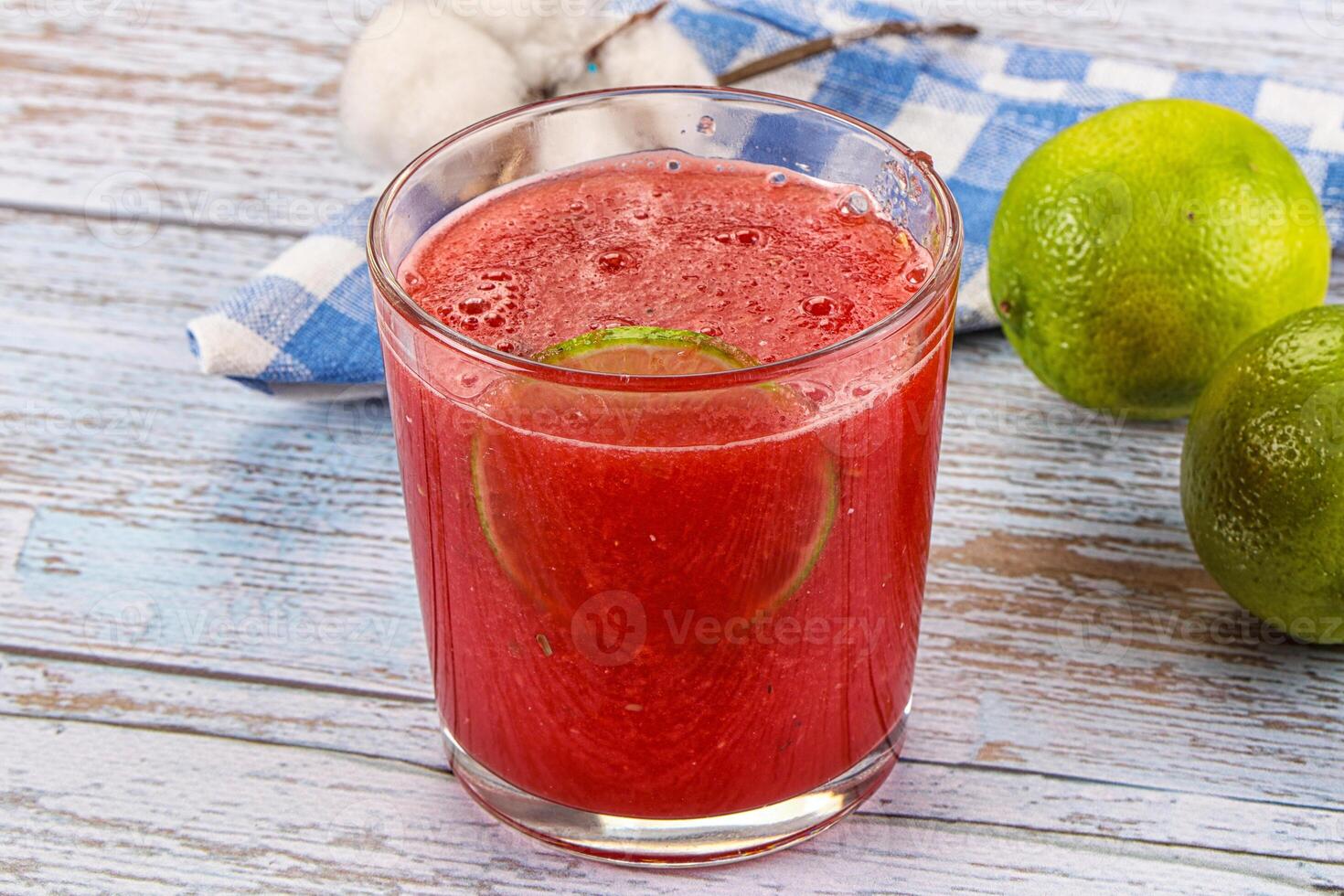 Cold and sweet Watermelon smoothie photo