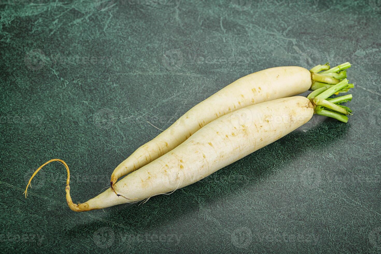 Raw ripe organic Daikon root photo