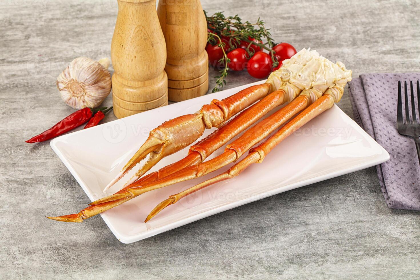 Delicous luxury crab claw legs photo