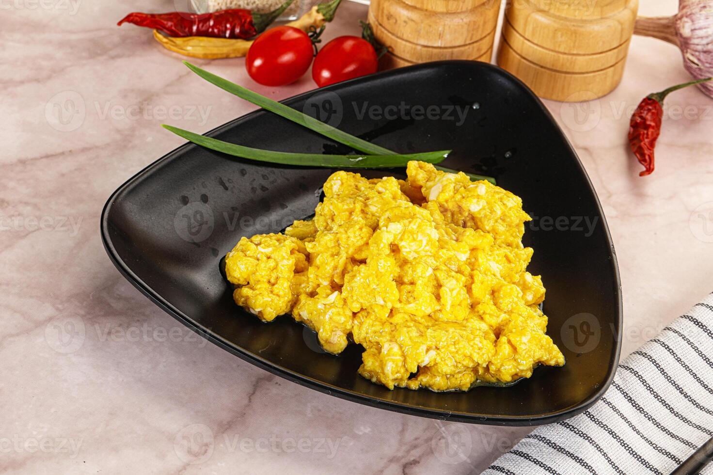 Scrambled egg in the bowl photo
