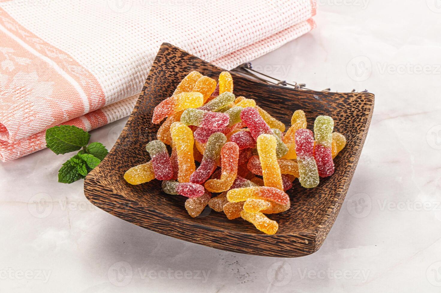 Sweet and sour marmalade worms photo