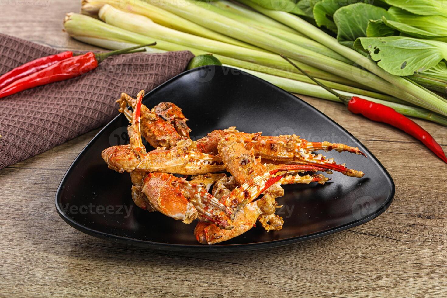 Delicous steamed Spider crab Claws photo