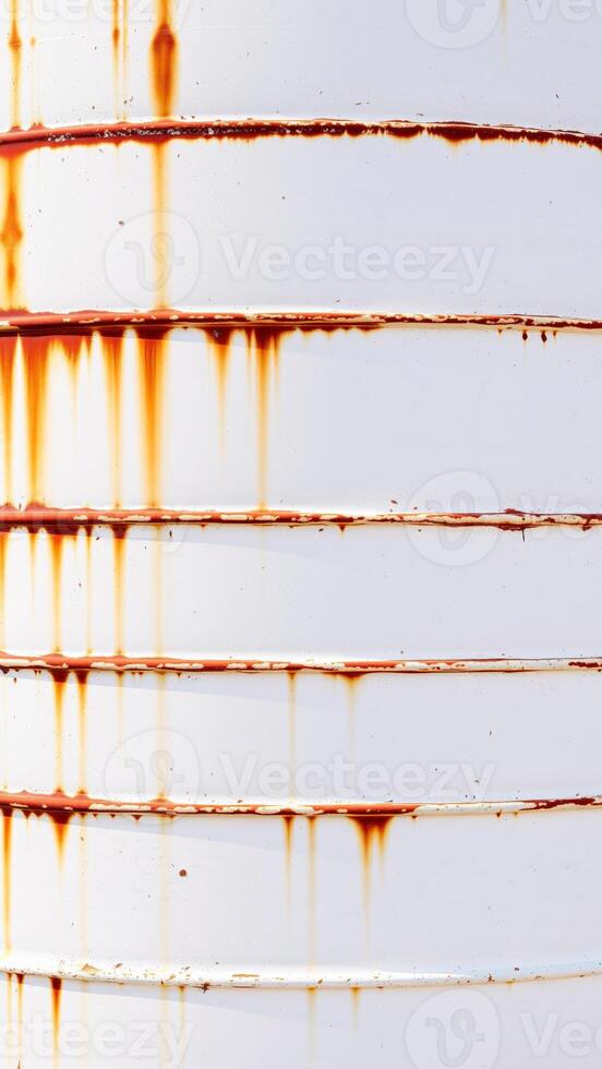 White Metal Surface With Rust Streaks photo