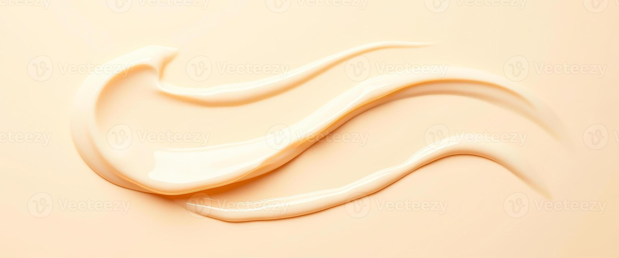 Swirl of Cream on Beige Background photo