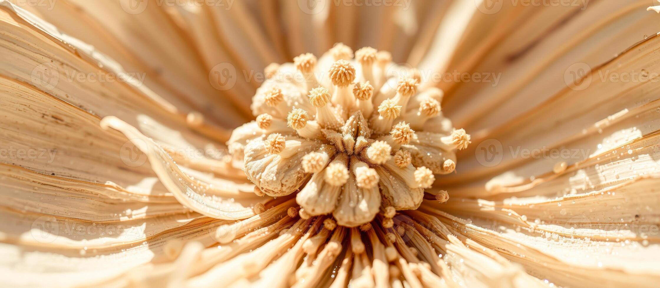 Dried flower with dewdrops photo