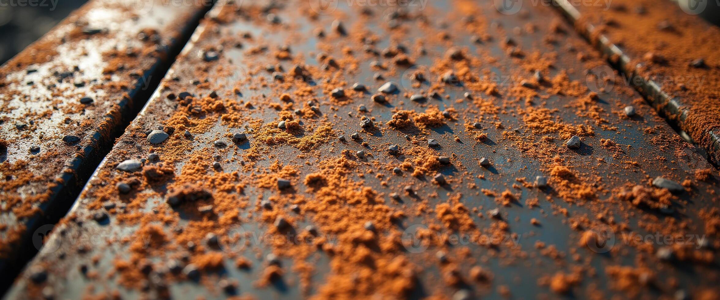 Closeup of Rusty Metal with Dirt photo