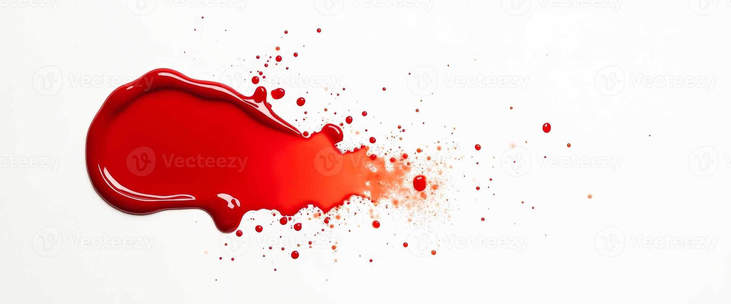 Red Liquid Splashes on White Background photo