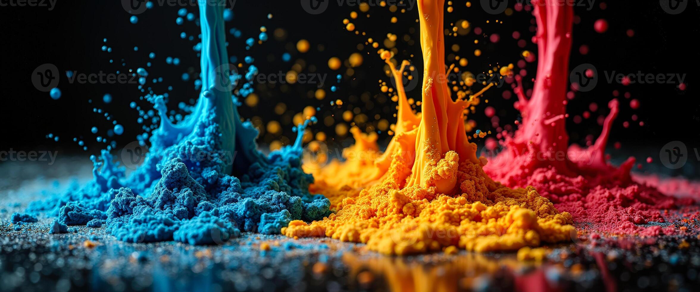 Colorful Paint Splashes photo