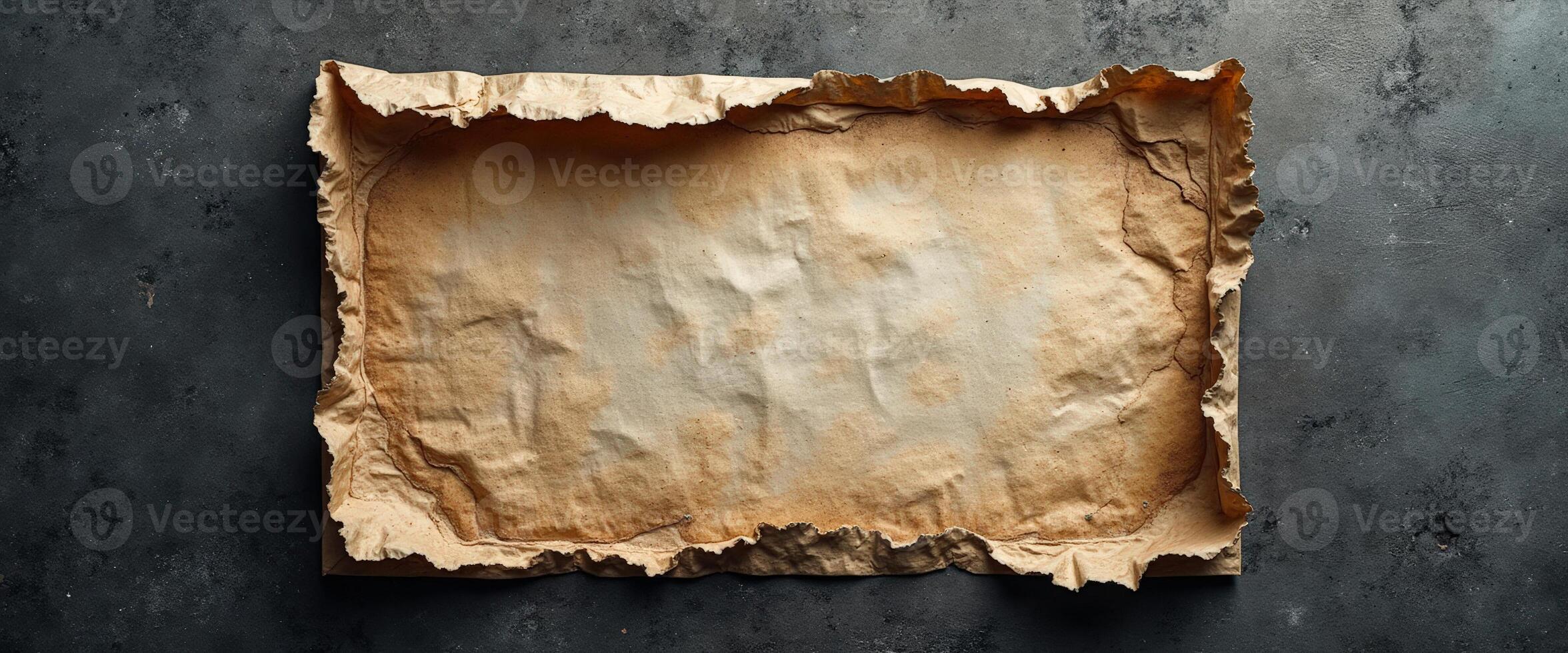 Old Paper Texture On Black Background photo