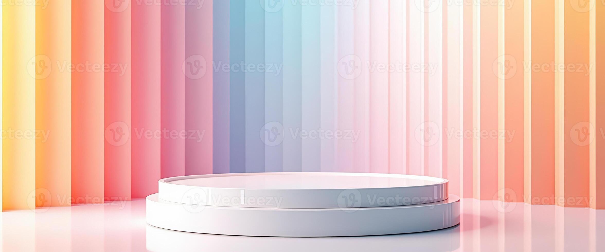 Abstract Minimalist Product Display with Pastel Gradient Background photo