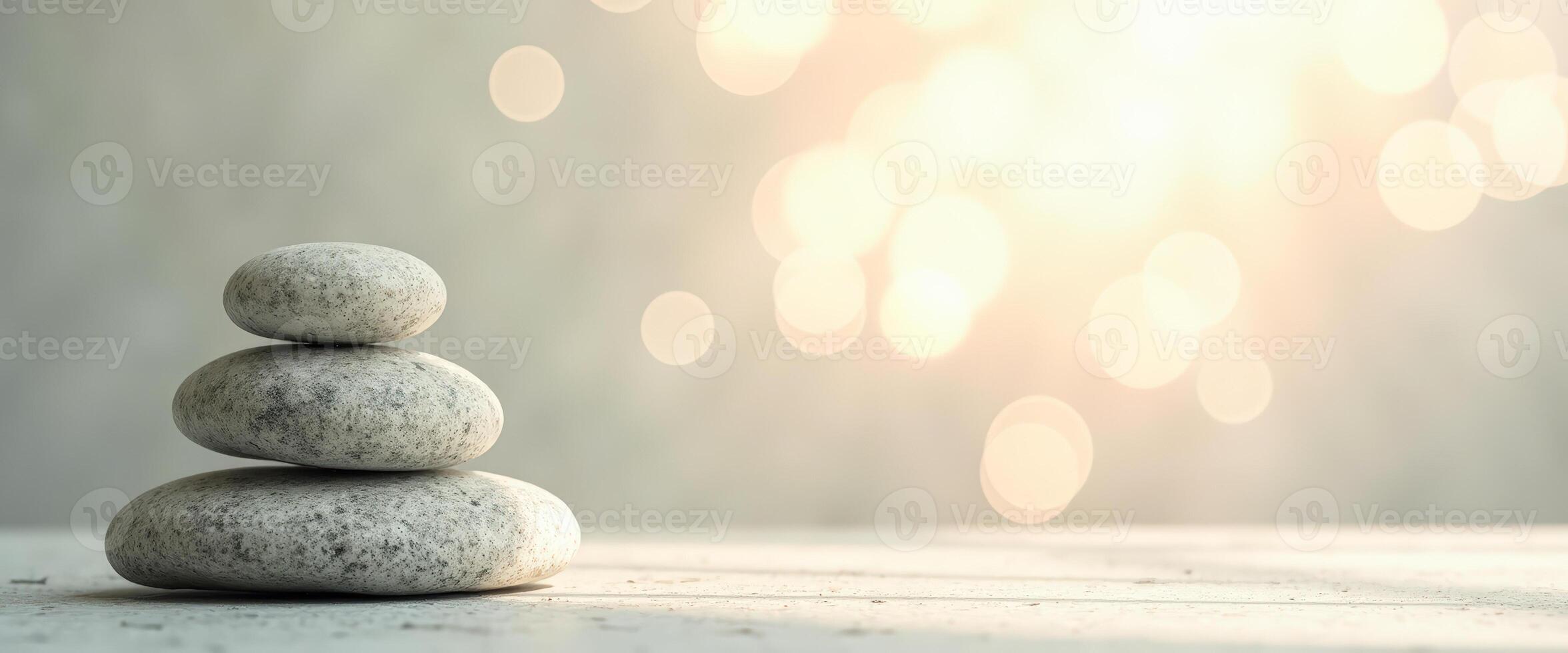 Stacked Stones With Bokeh Background photo