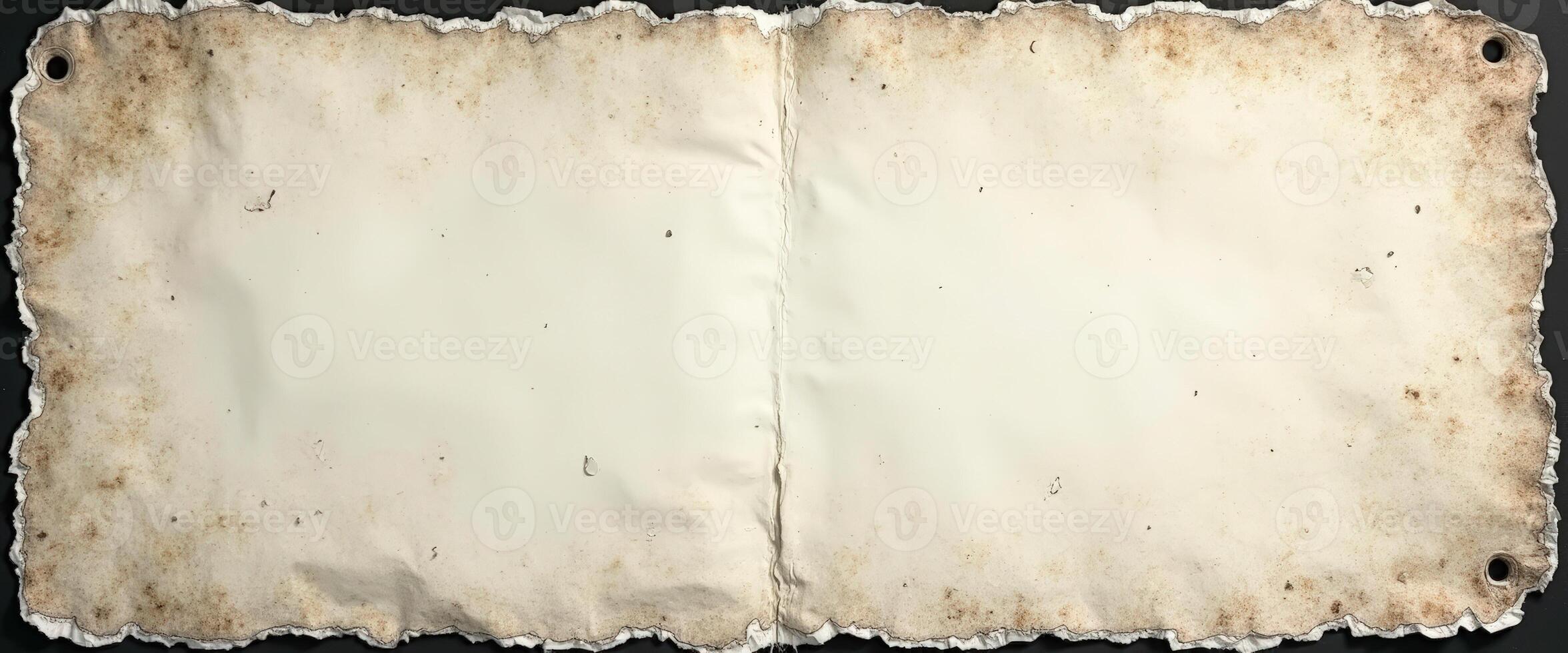 Old, Worn, Blank Paper with Holes photo