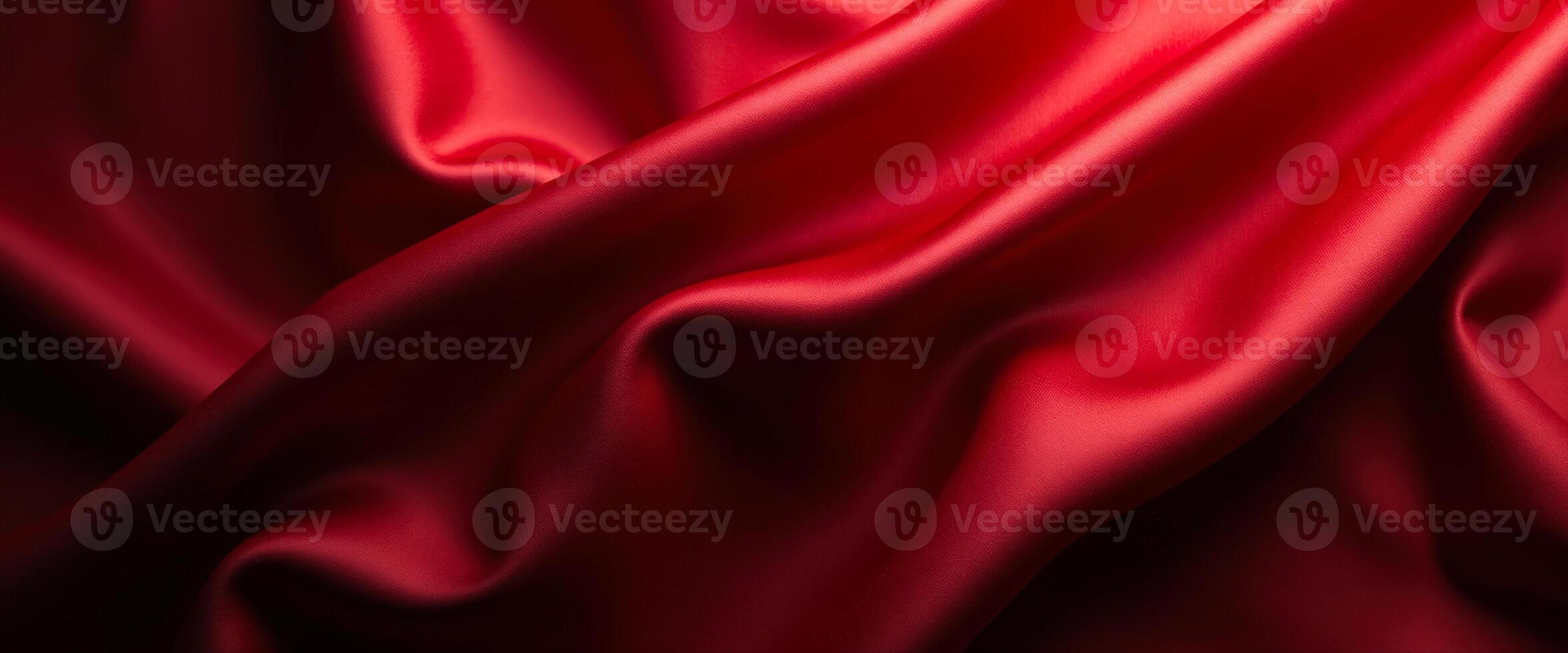 Red Satin Fabric Draped Background photo
