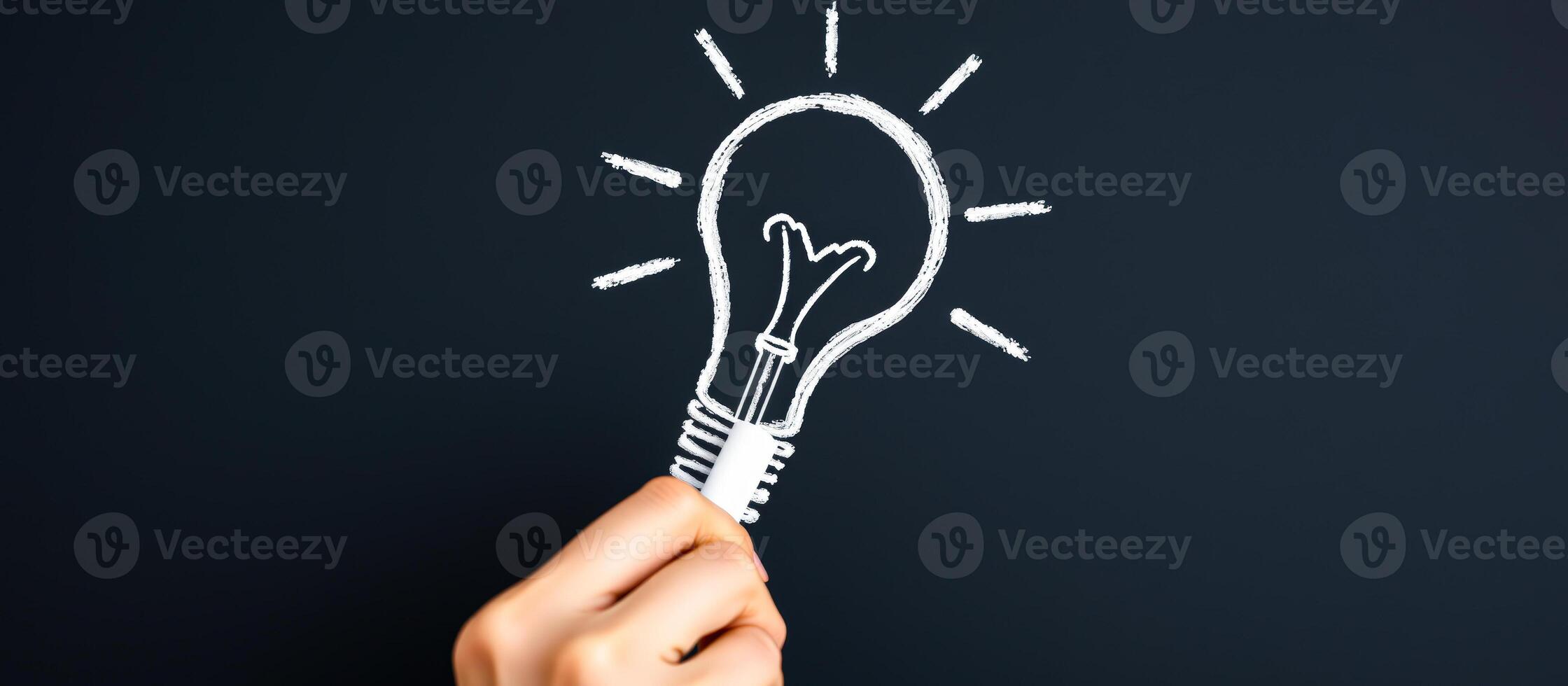 Chalkboard Lightbulb Idea photo