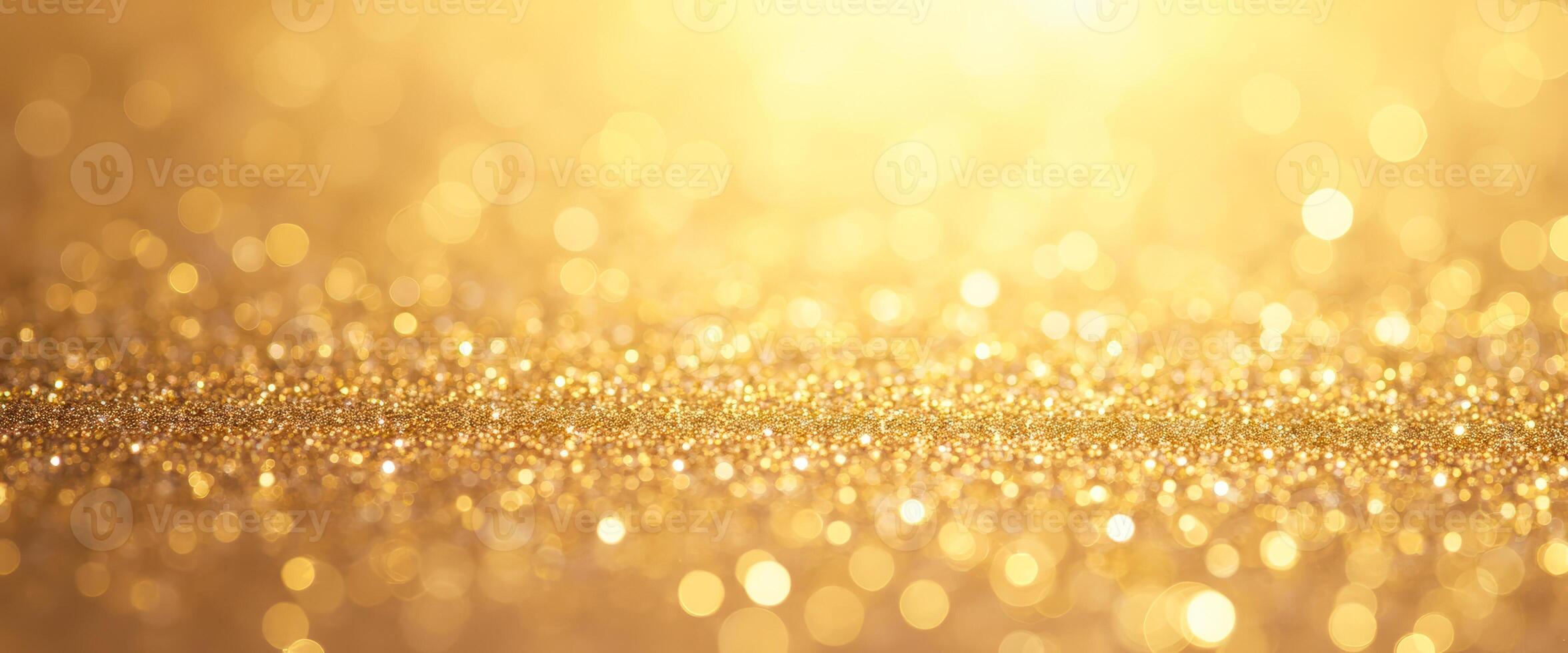 Golden Glitter Background with Bokeh Lights photo