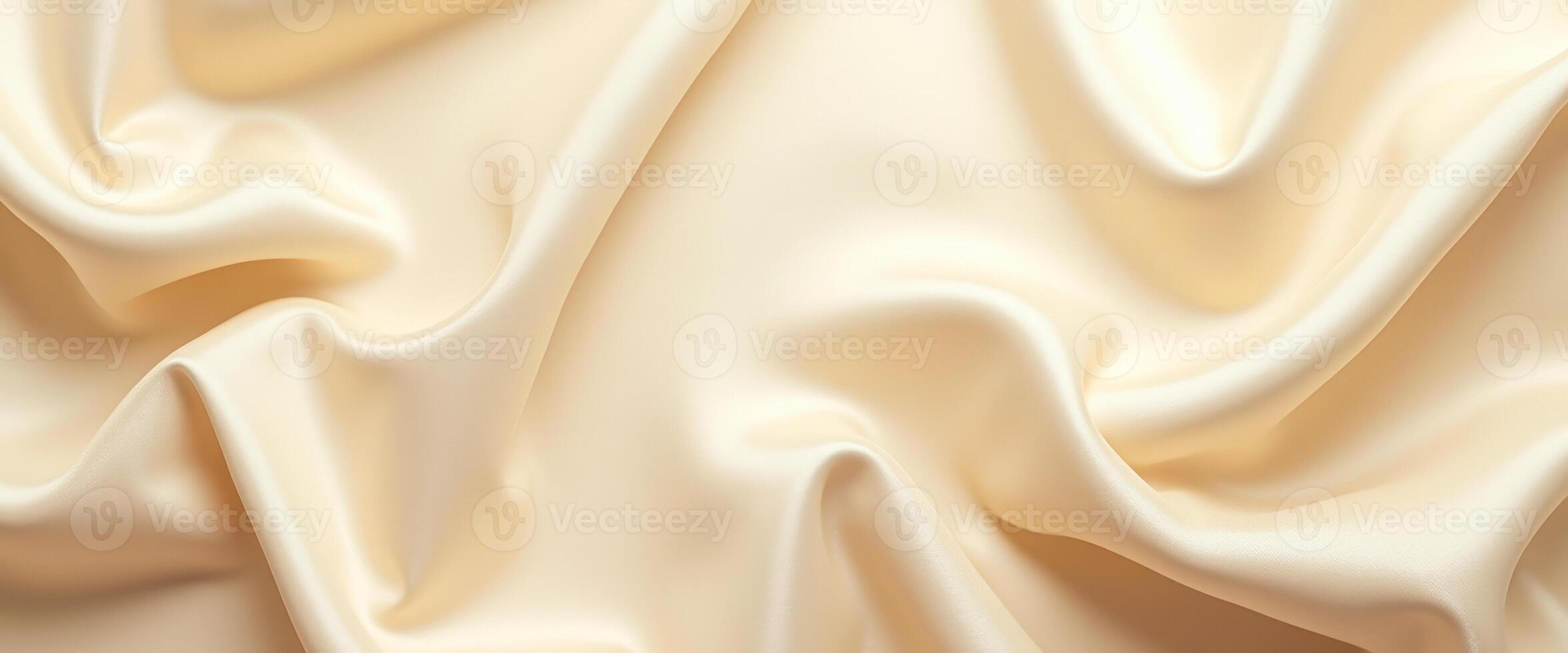 Soft Cream Satin Fabric Draped Background photo