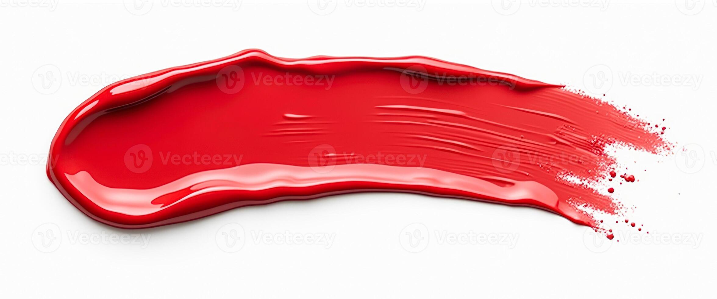 Red Lipstick Swatch on White Background photo