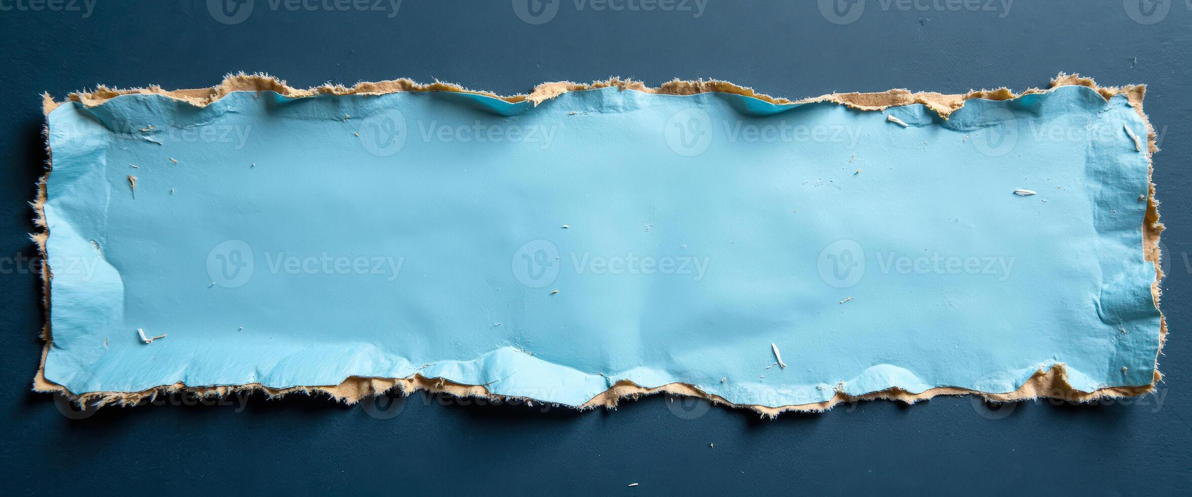 Blue and Brown Torn Paper Texture photo