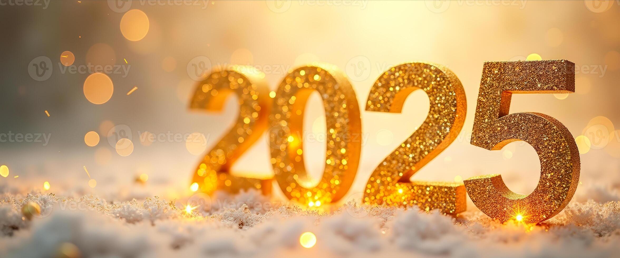 Glittering 2025 New Year's Eve photo