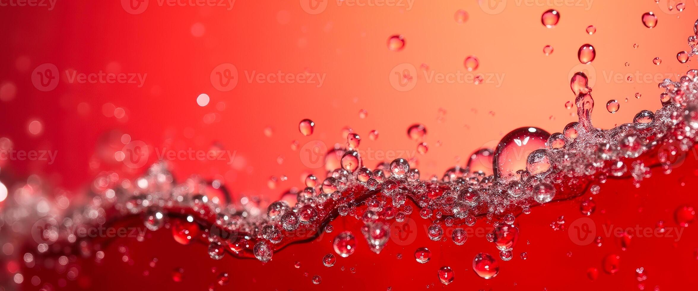 Red Liquid with Bubbles photo