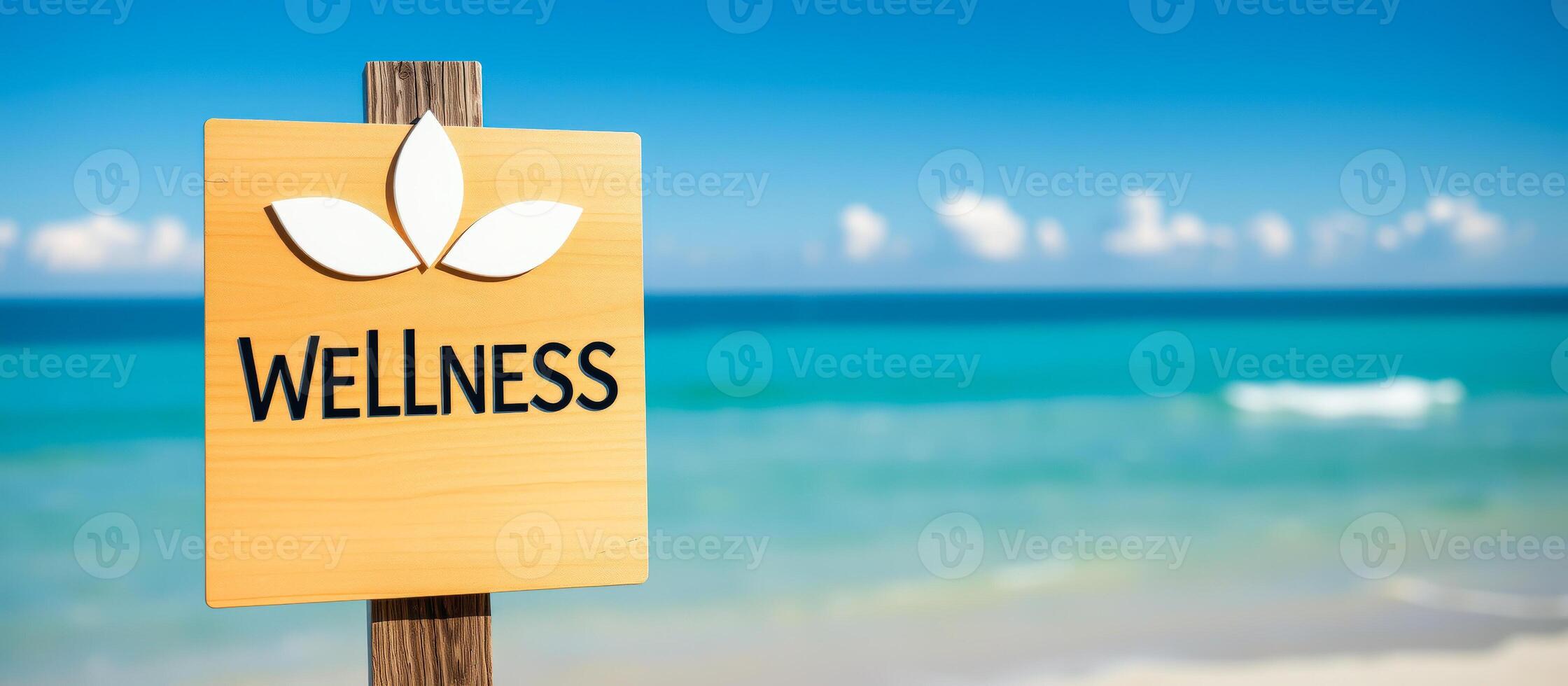 Wellness Sign on a Beach photo