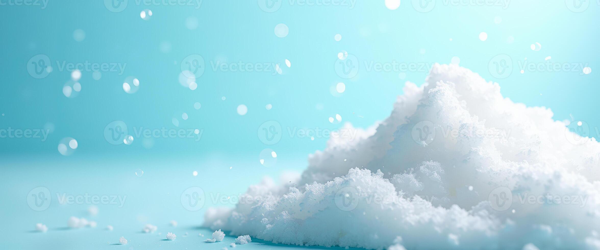 Abstract Winter Background with Snow and Bokeh photo