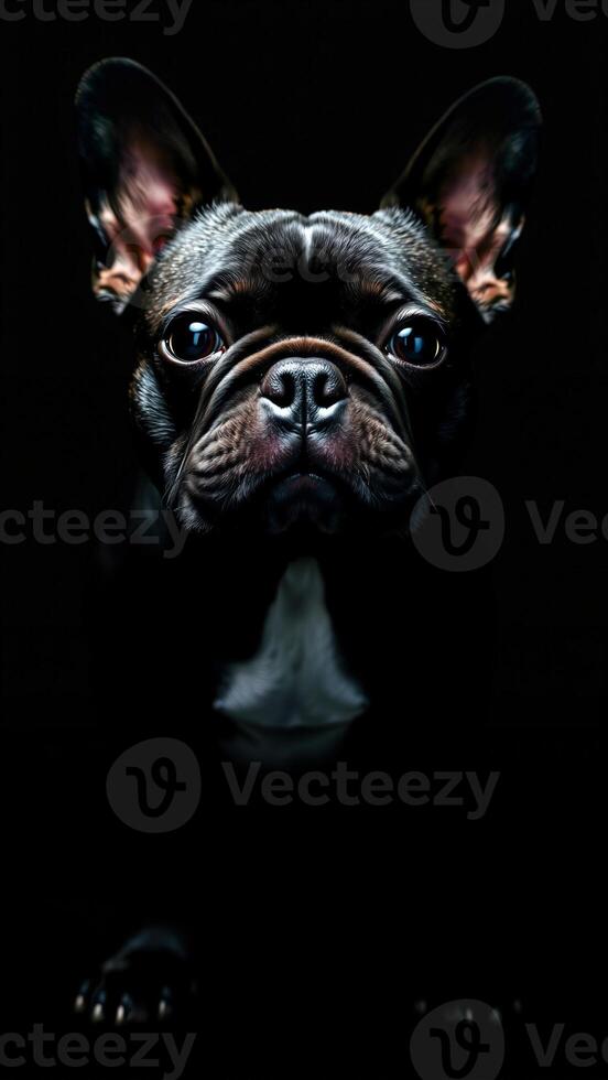 French Bulldog in the Dark photo