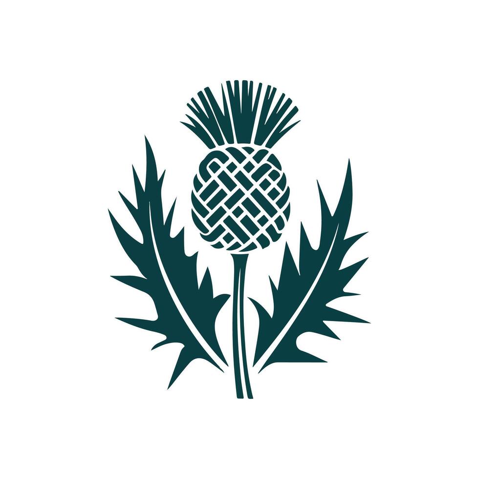 The logo for the scottish thistle vector