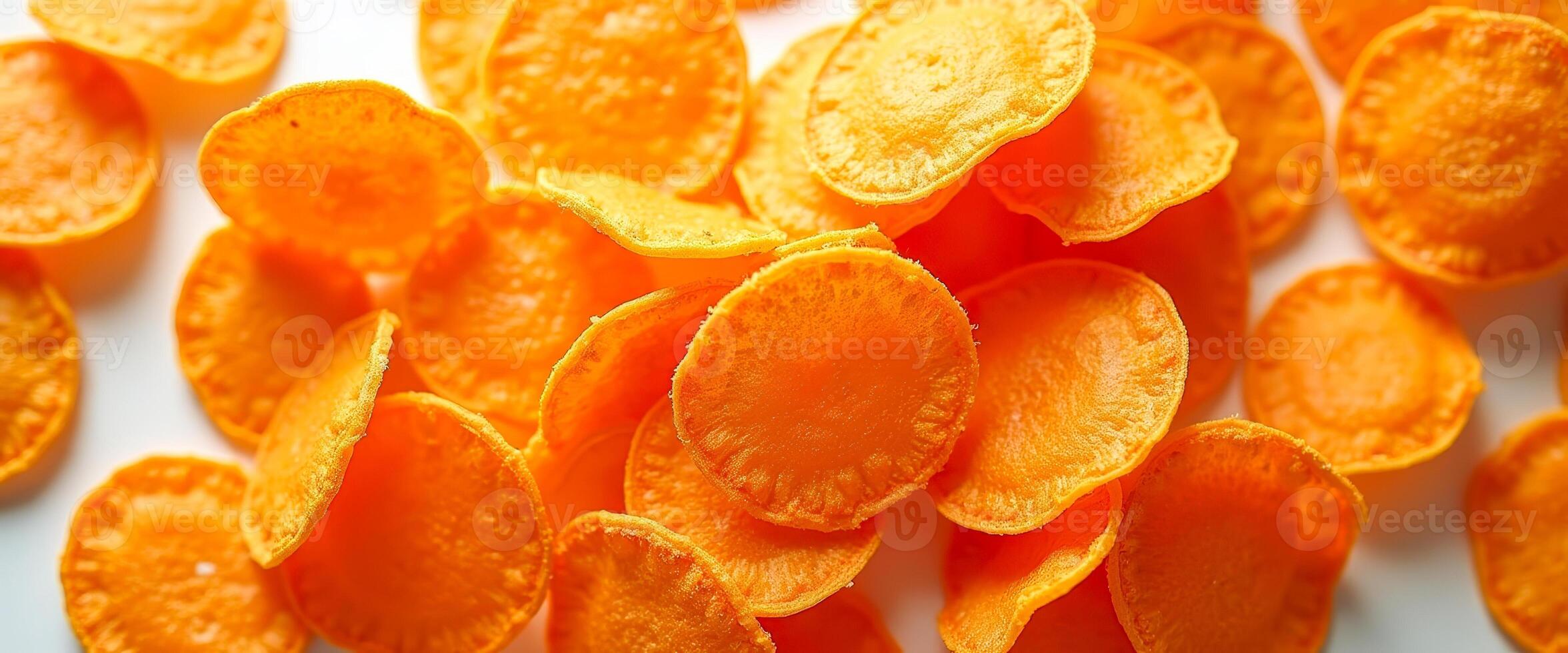 Close Up of Sweet Potato Chips photo