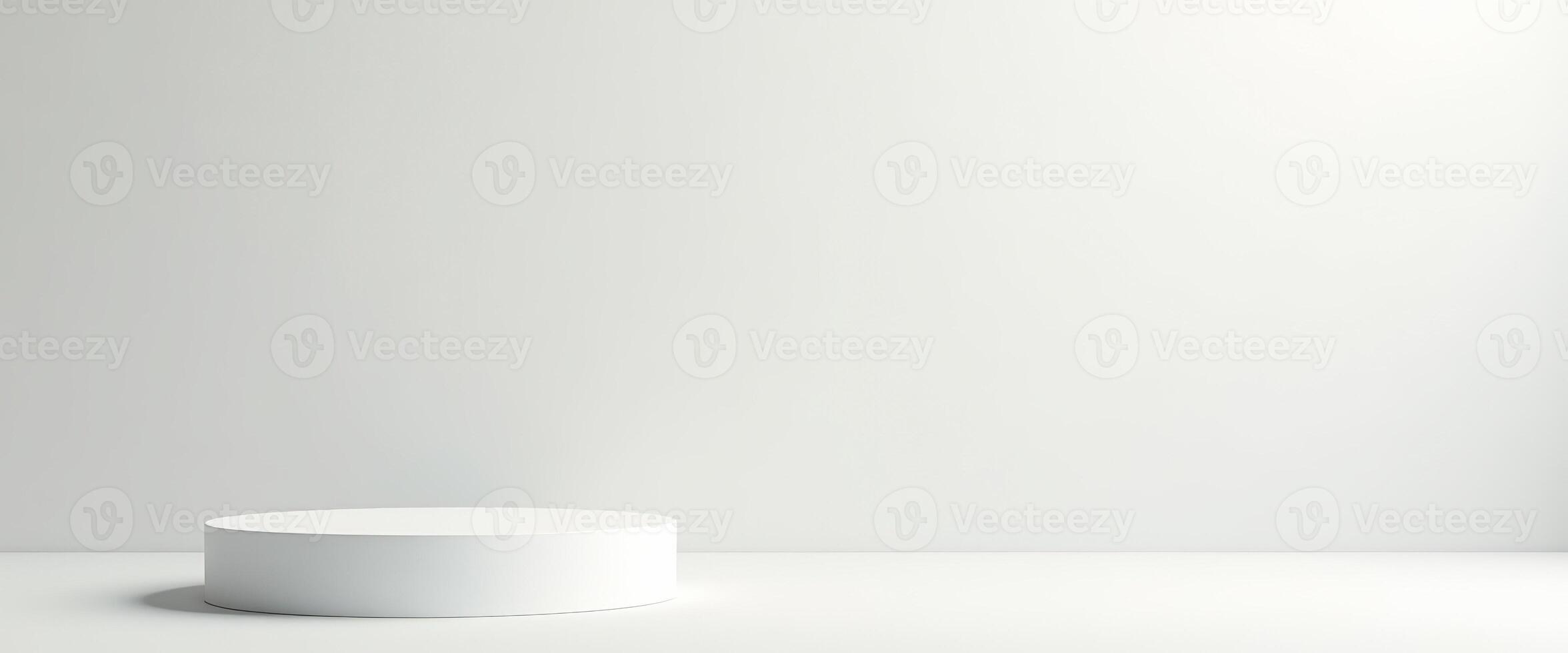 Minimalist White Product Display Stand photo