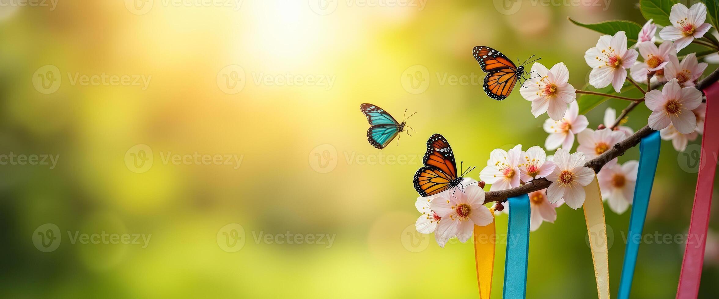 Springtime Butterflies and Blossoms photo