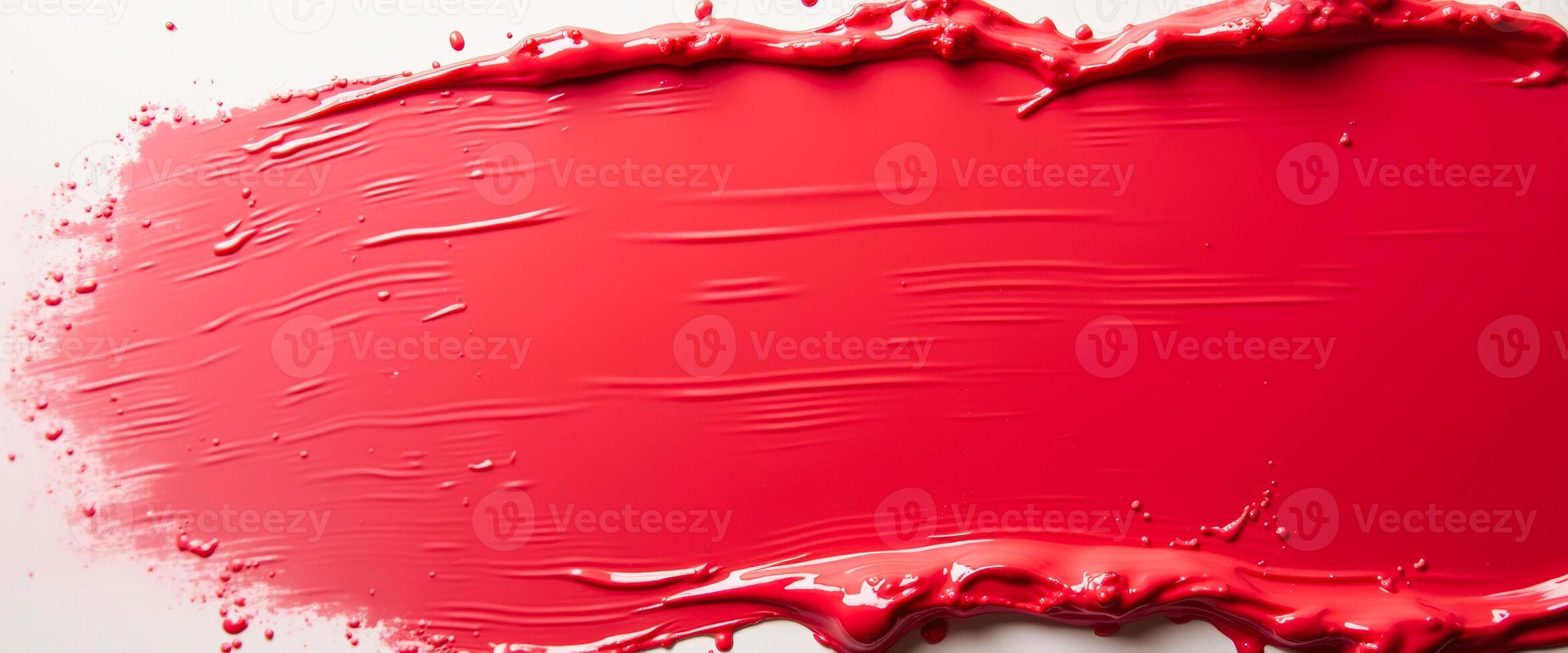 Red Liquid Paint Swirl on White Background photo