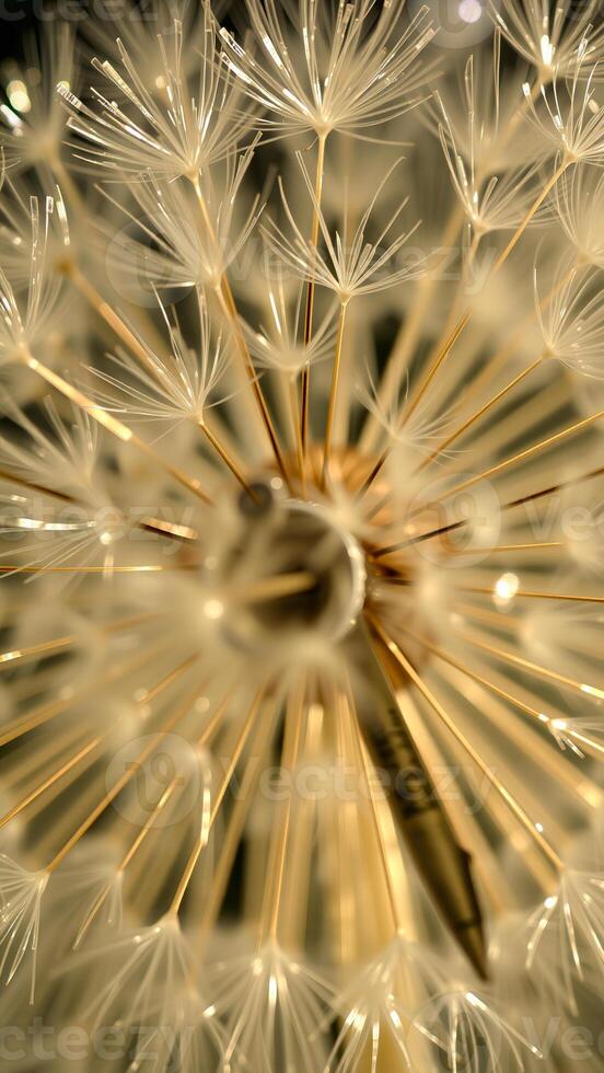 Dandelion Seeds Macro photo