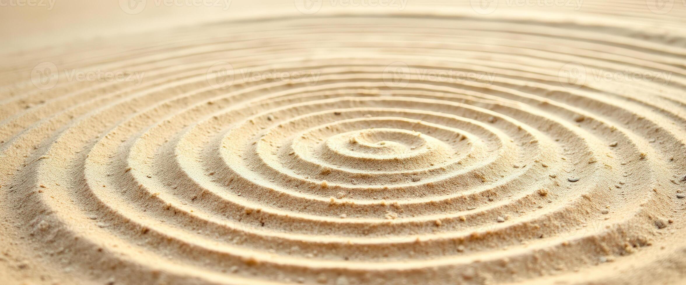 Closeup of a Sand Circle Pattern photo