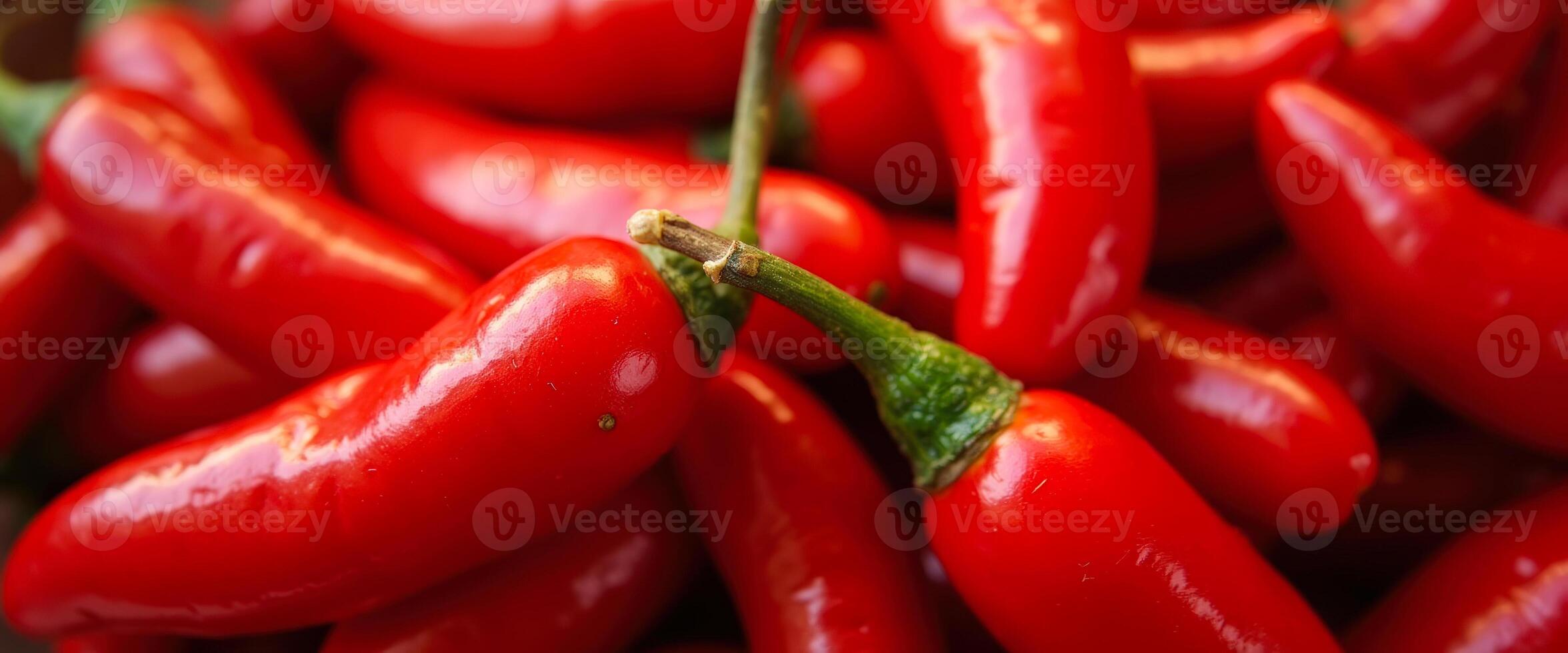 Close Up Red Chili Peppers photo