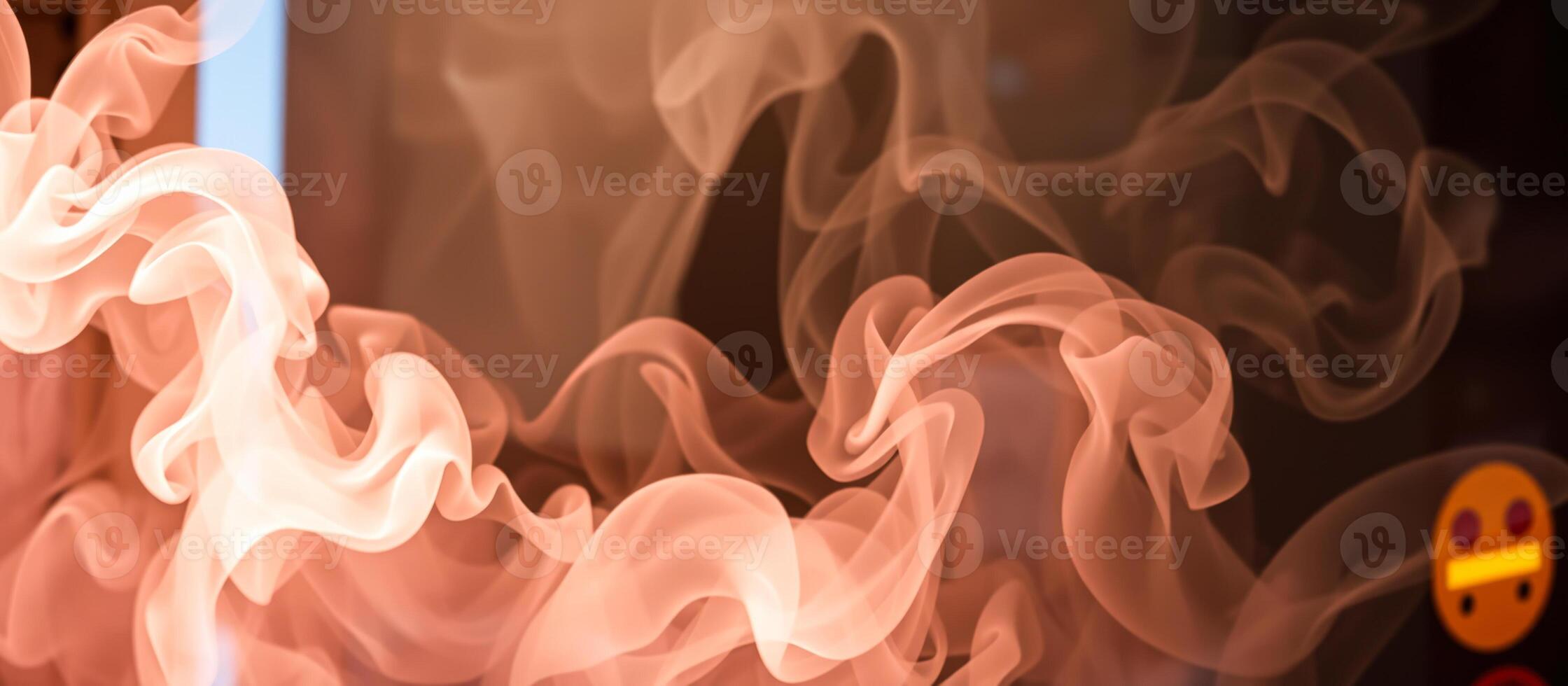 Abstract Orange Smoke Swirls photo