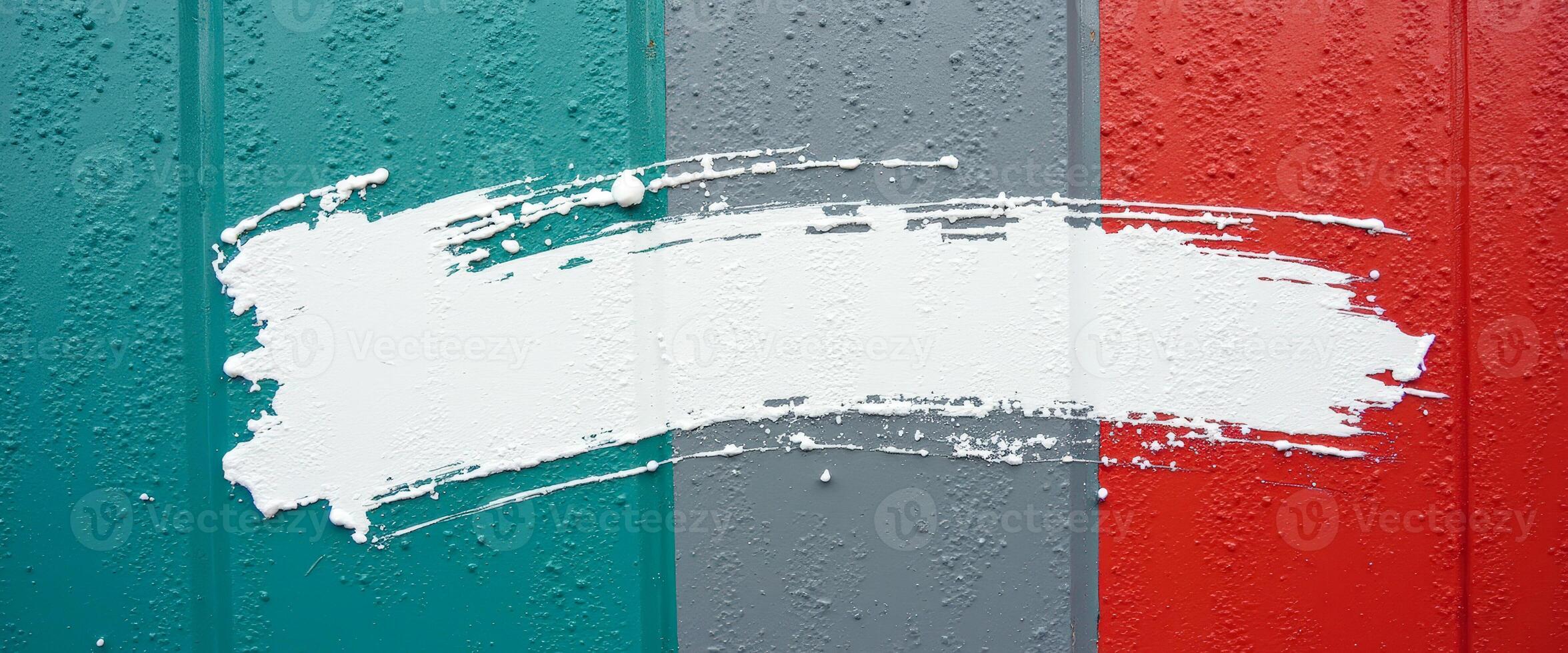 White Paint Splashes on Colorful Wall photo