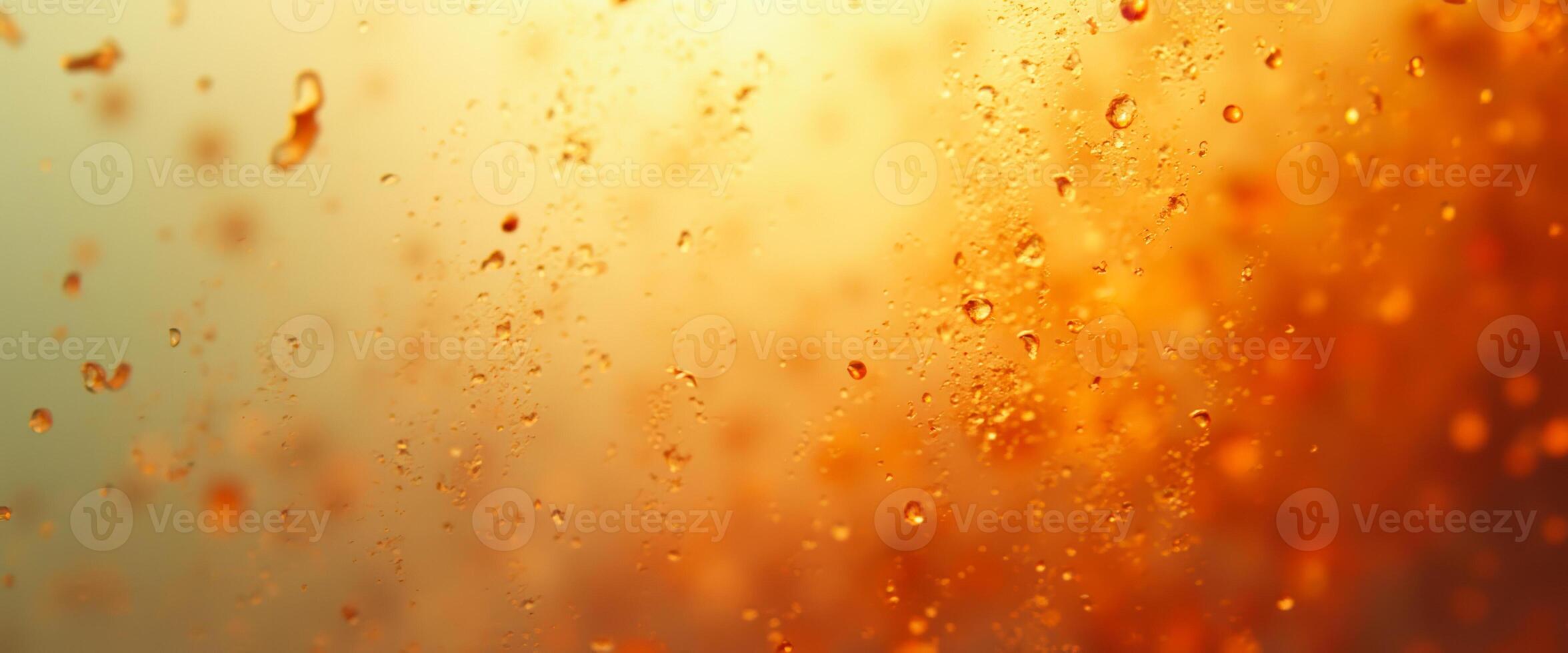 Orange Abstract Background with Blurred Droplets photo