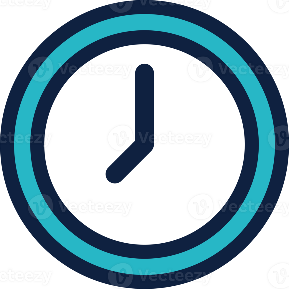 A clock icon with a blue circle png