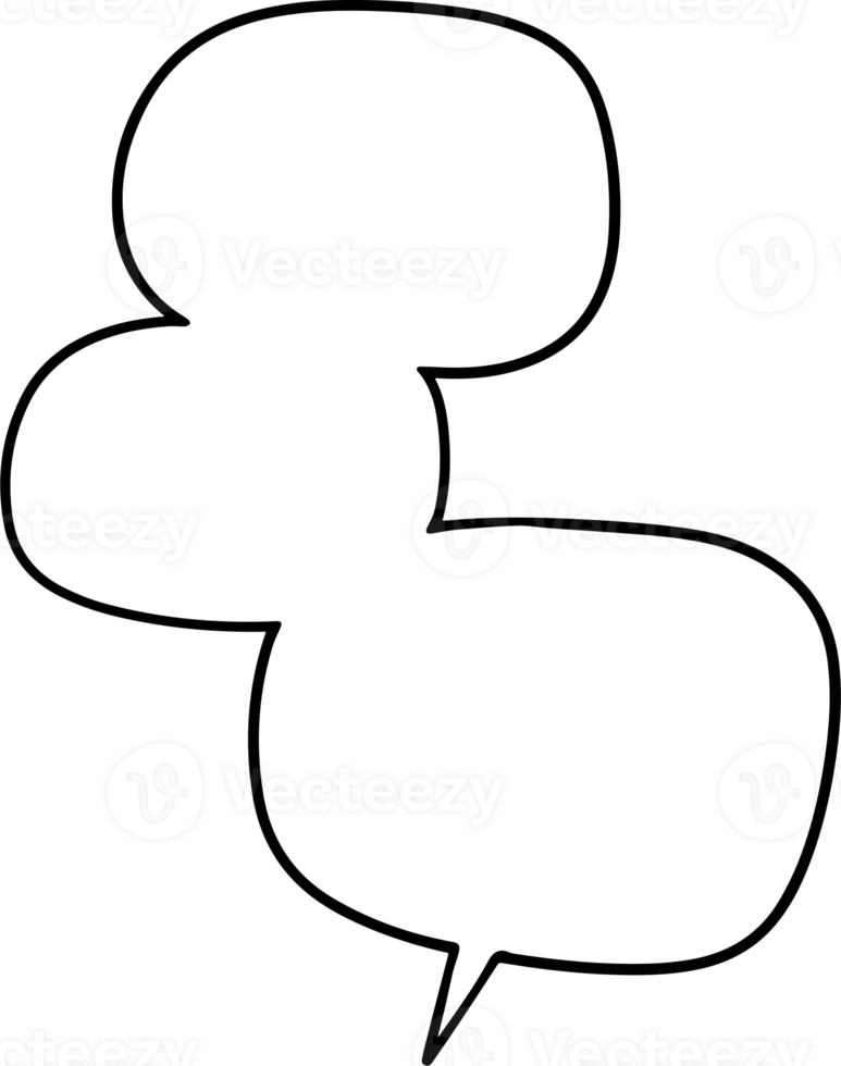 A white speech bubble with two speech bubbles png