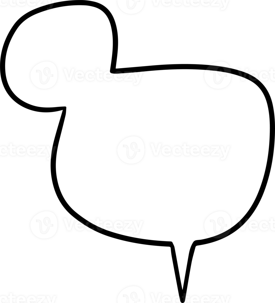 A white speech bubble with a speech bubble in the middle png