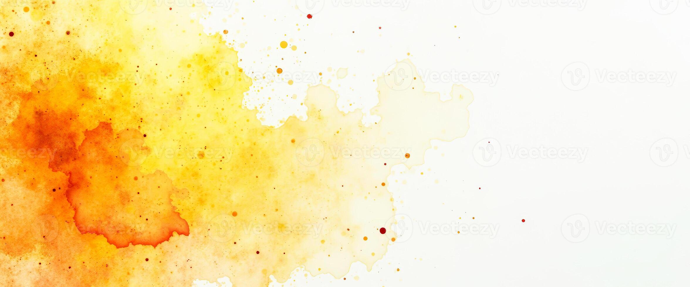 Abstract Watercolor Background with Yellow and Red Splashes photo