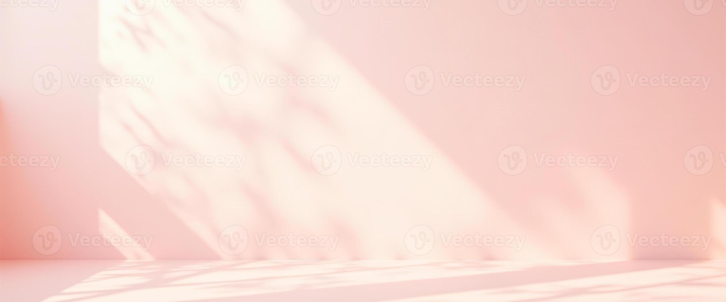 Pink Wall Background with Light and Shadows photo
