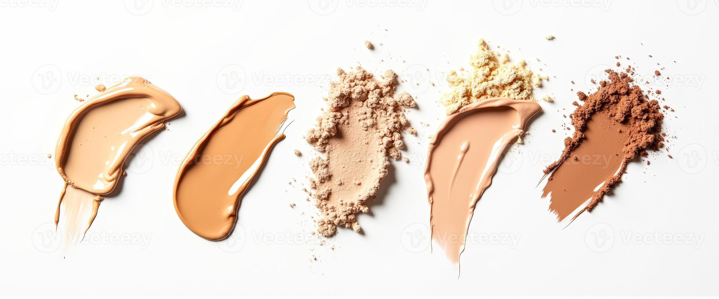Makeup Foundation Swatch on White Background photo
