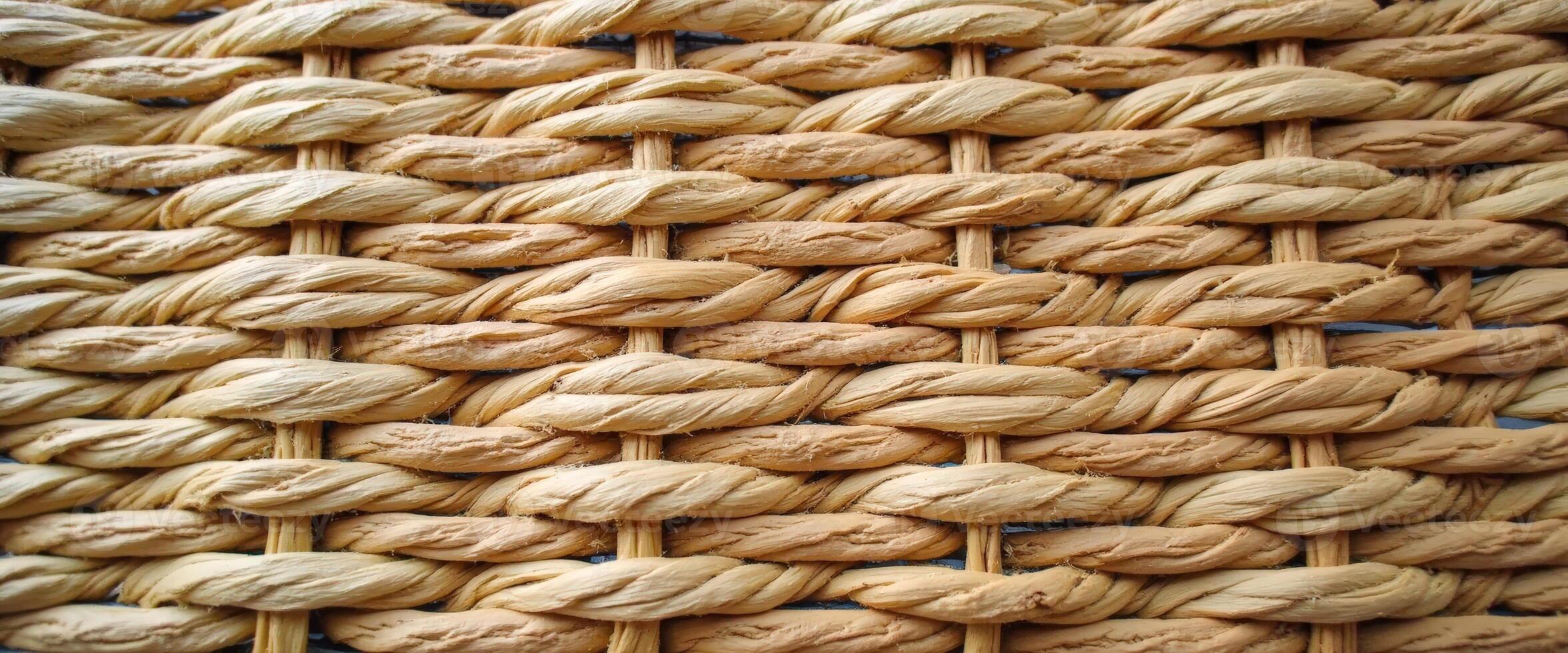 Close Up Of Woven Rattan Texture photo