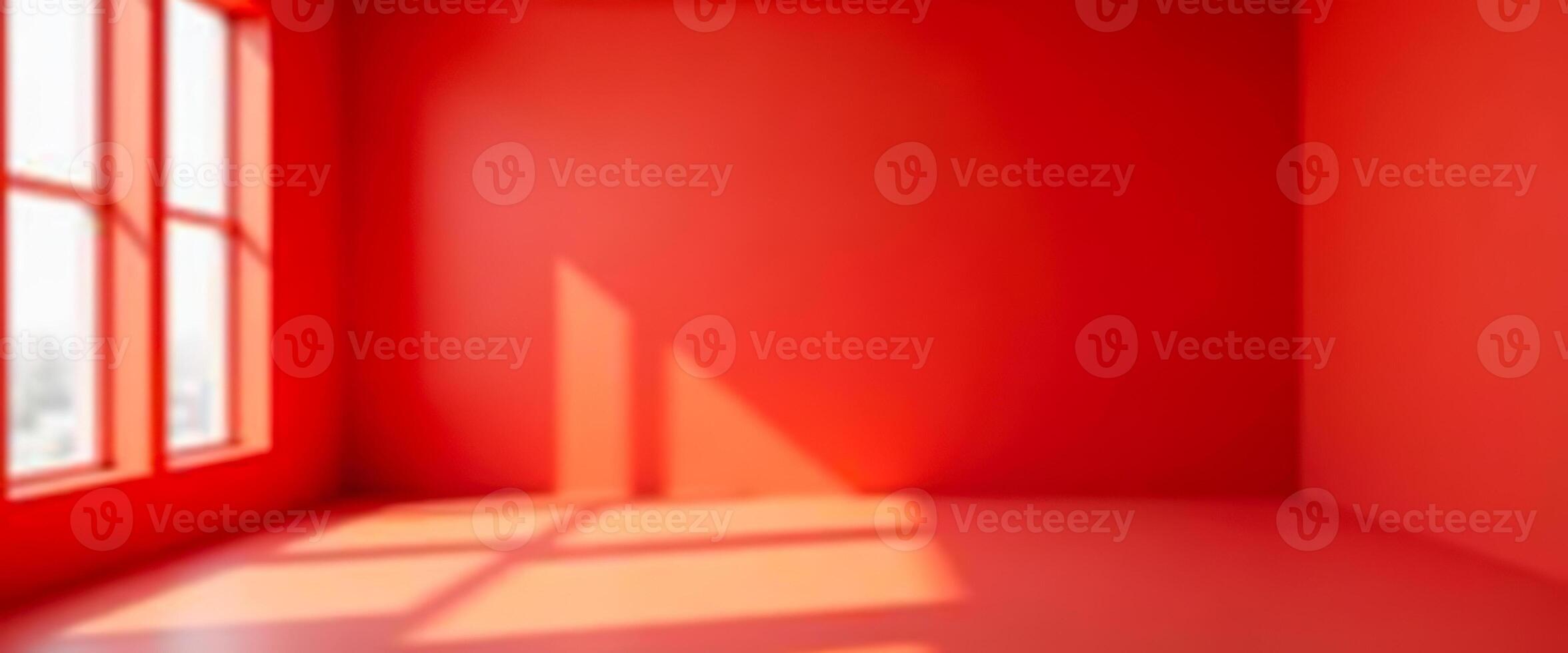 Abstract Red Room with Window Light photo