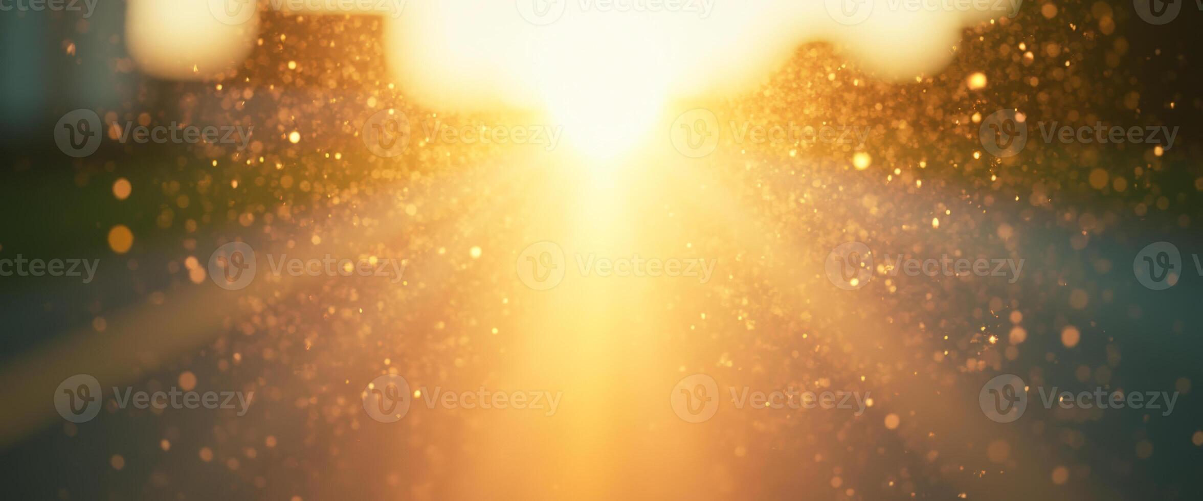 Golden Light and Dust Particles photo