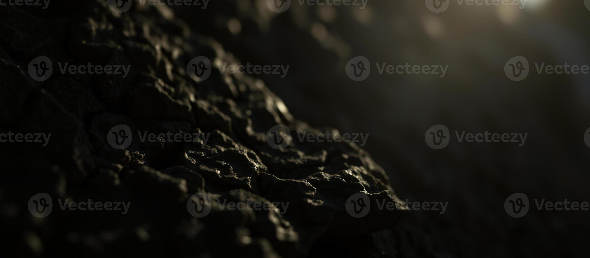 Close-up of a Rocky Surface with Sunlight Filtering Through photo