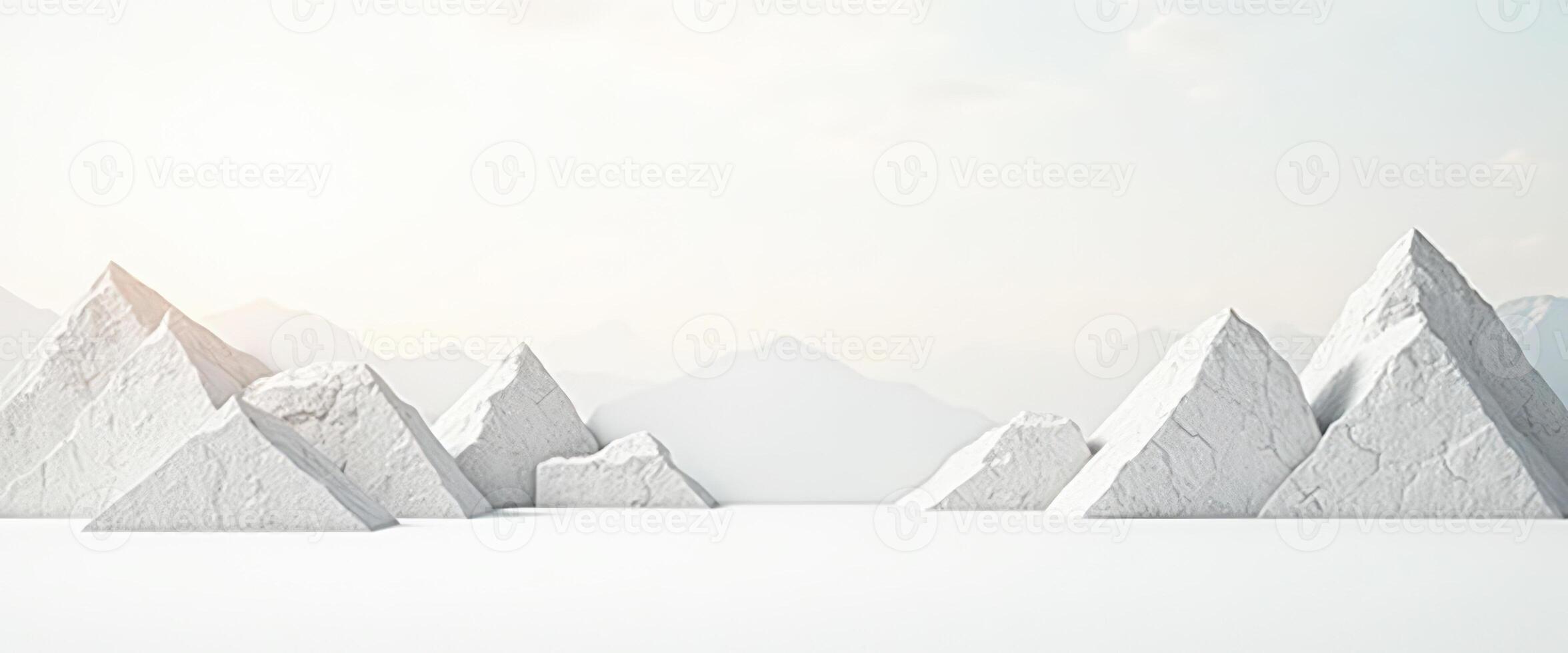 Minimalist White Mountain Landscape photo