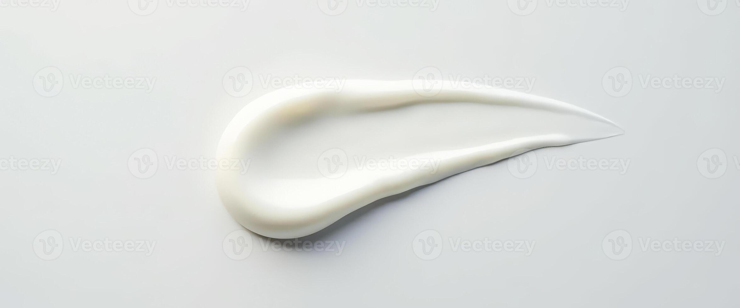 White Cream Swirl on White Background photo